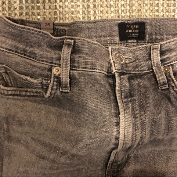 Citizens of Humanity Demy Flare Crop denim sz 25 in grey - Picture 4 of 5